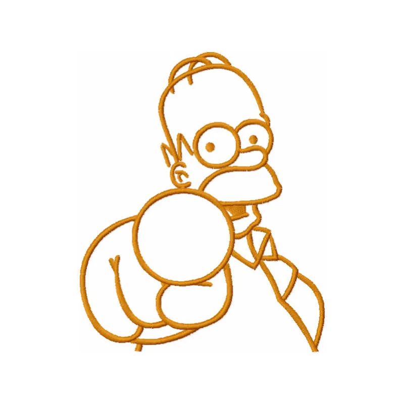 Homer Pointing Cartoon Stitching Pattern