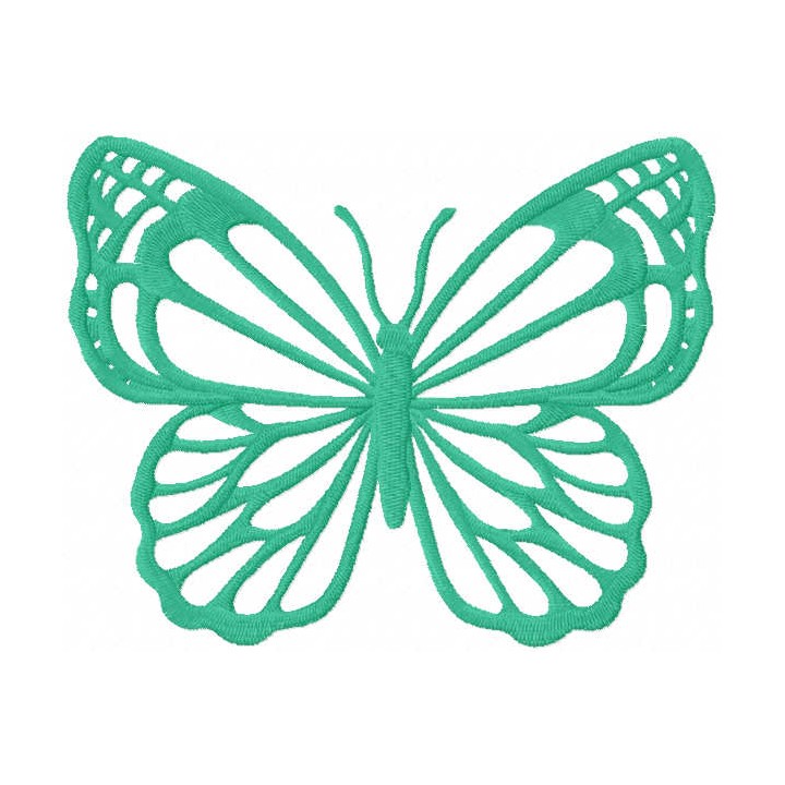 Ultramarine butterfly embroidery design - Embroidery Design