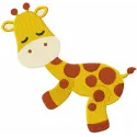 Charming Baby Giraffe Sleeping Embroidery Design