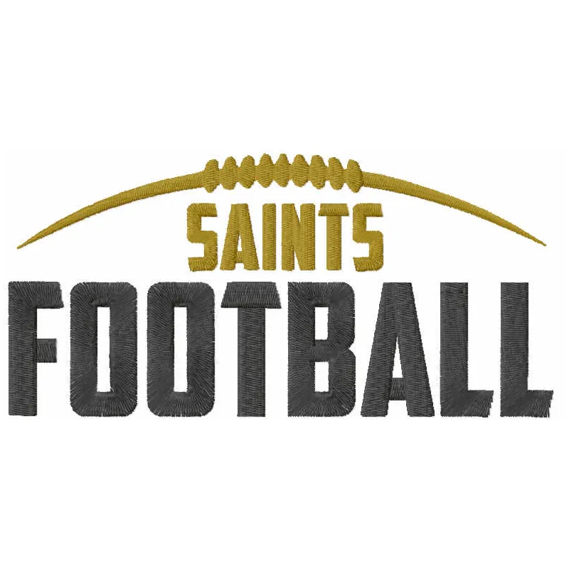 Saints Logo Stitching Pattern for Game Day Apparel