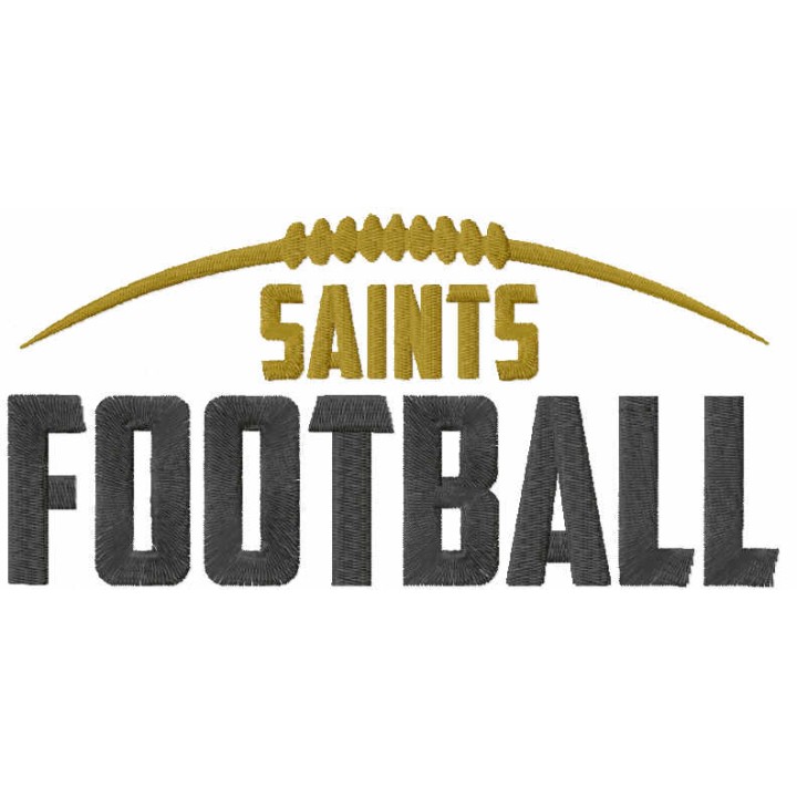 Saints Football Logo Embroidery Design
