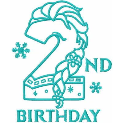 Frozen Second Birthday Stitching Pattern