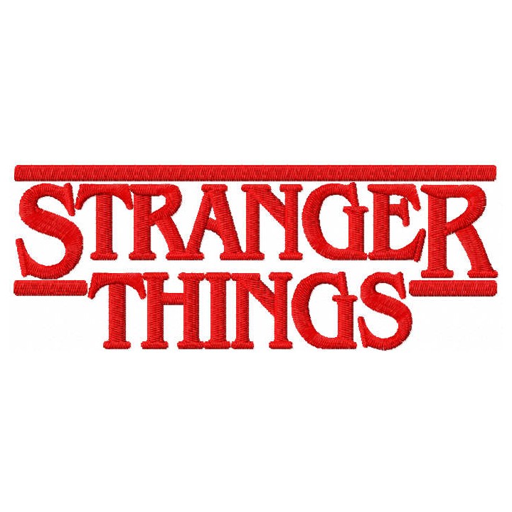 Stranger things movie logo embroidery design - Embroidery Design