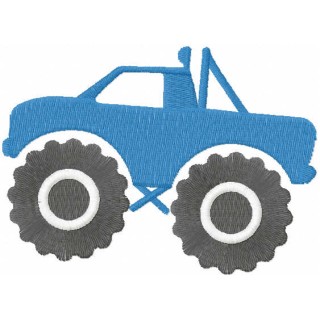 Blue monster truck embroidery design - Embroidery Design