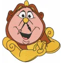 Cogsworth Smiling Stitching Pattern | Fairy Tale Romance