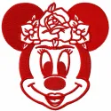 Minnie Frida Red Stitching Pattern for Disney Fans