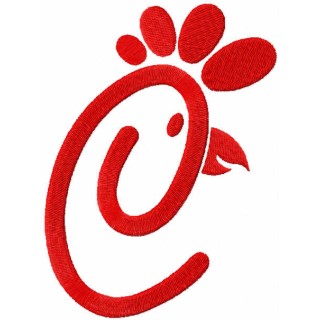 Chicken Sandwich Chick-fil-A Breakfast logo embroidery design - Embroidery Design