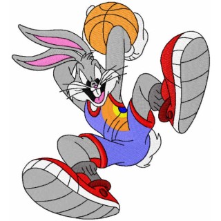 Bugs basketball embroidery design - Embroidery Design