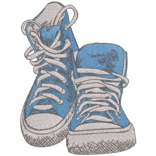 Blue cross shoes embroidery design - Embroidery Design