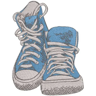 Blue Cross Shoes Stitching Pattern for Crafters