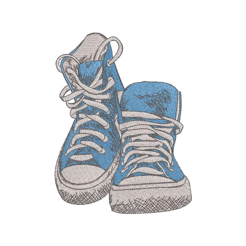Blue Cross Shoes Stitching Pattern for Crafters
