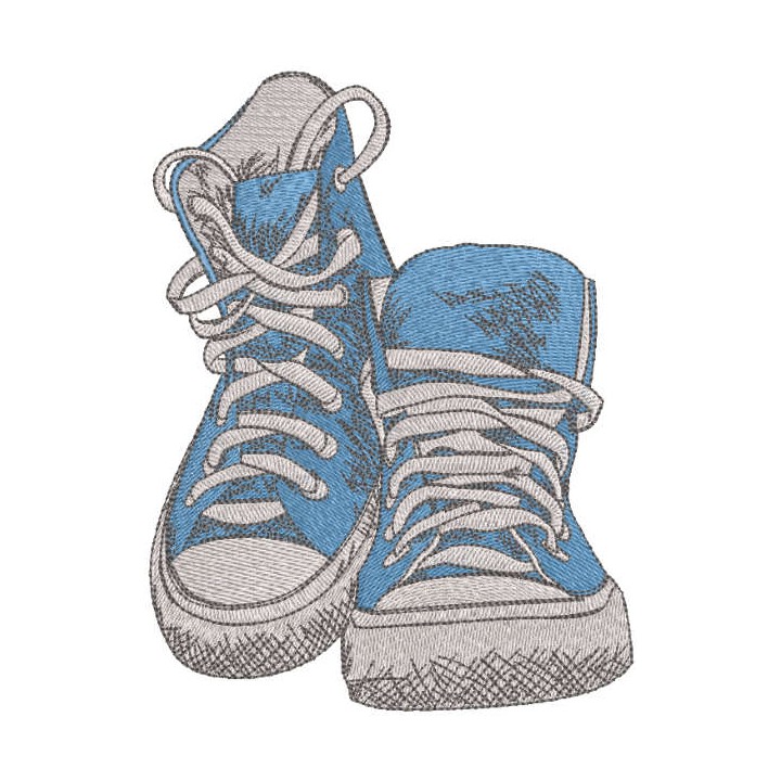 Blue cross shoes embroidery design - Embroidery Design