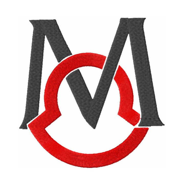 Moncler classic logo embroidery design - Embroidery Design