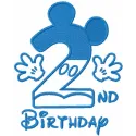 Whimsical Blue Mickey Celebrates a Joyful Second Birthday
