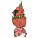 Cardinal on Christmas Ball Stitching Pattern