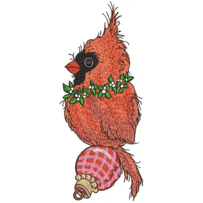 Cardinal on Christmas Ball Stitching Pattern