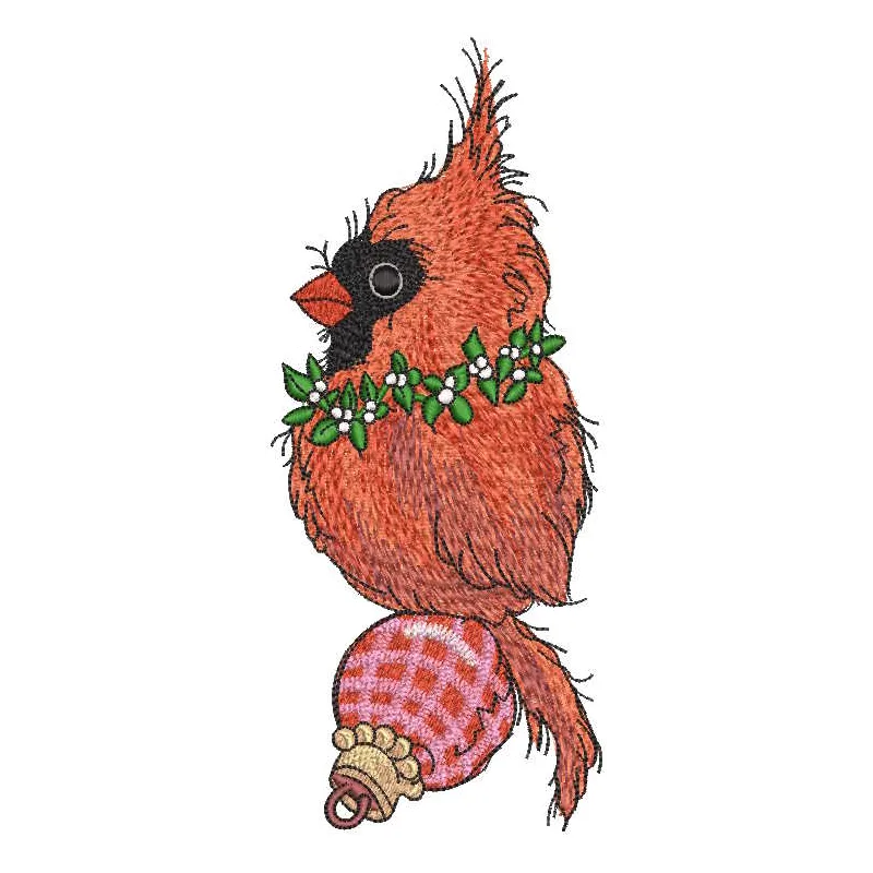 Cardinal on Christmas Ball Stitching Pattern