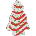 Charming Yuletide Tree Cake Stitching Pattern