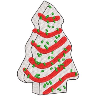 Little Christmas tree cake embroidery design - Embroidery Design