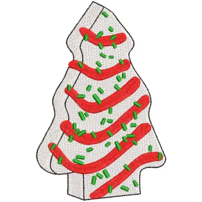 Charming Yuletide Tree Cake Stitching Pattern