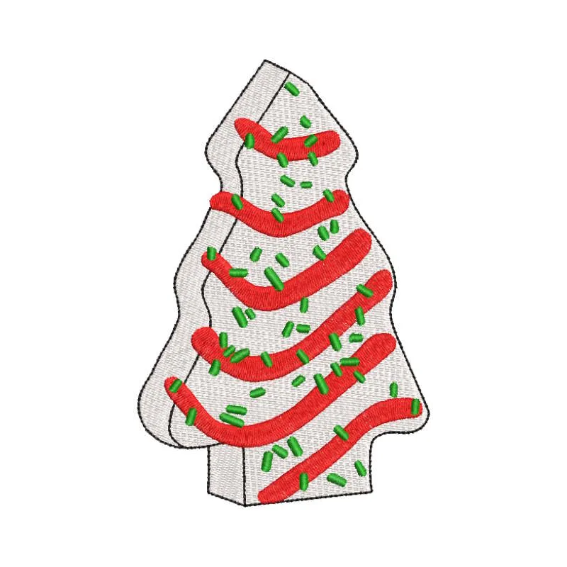 Charming Yuletide Tree Cake Stitching Pattern