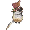 Vintage Jay in Top Hat Stitching Pattern for Crafters