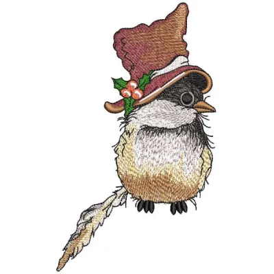 Vintage Jay in Top Hat Stitching Pattern for Crafters