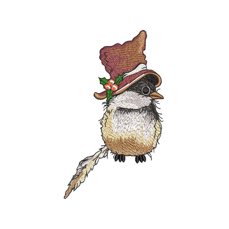 Vintage Jay in Top Hat Stitching Pattern for Crafters