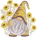 Whimsical Fall Gnome Garden Stitching Pattern
