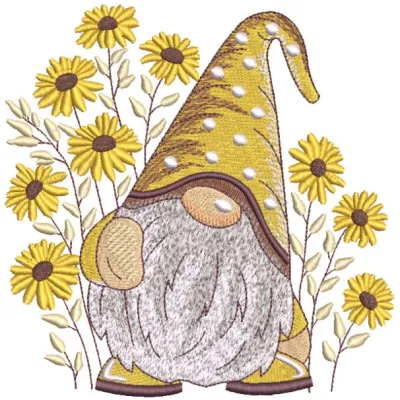 Whimsical Fall Gnome Garden Stitching Pattern