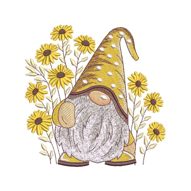 Whimsical Fall Gnome Garden Stitching Pattern
