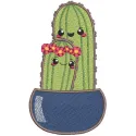 Tender Embrace of a Mother Cactus and Her Baby