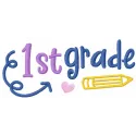 First Grade Embroidery Design - School Days Collection