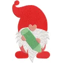 School Gnome with Pencil Embroidery - Student Design