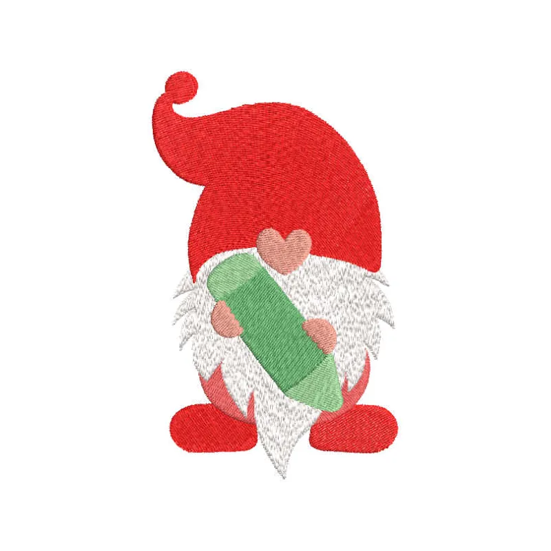 School Gnome with Pencil Embroidery - Student Design
