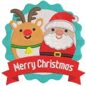 Festive Deer Santa Stitching Pattern for Holiday Crafts
