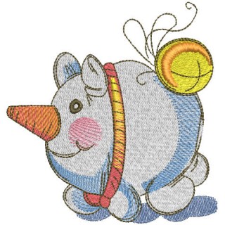 Walking snowman dog embroidery design - Embroidery Design