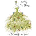 Intricate Christmas tree lady embroidery design featuring festive colors and detailed stitching patterns.