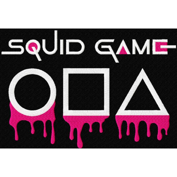 Squid game black variant embroidery design - Embroidery Design