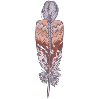Feather poncho embroidery design - Embroidery Design