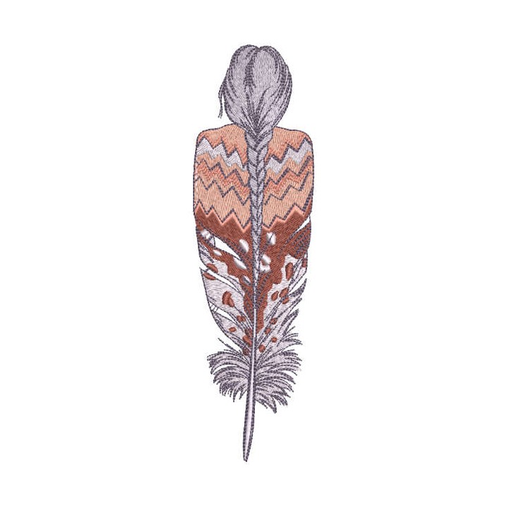 Feather poncho embroidery design - Embroidery Design