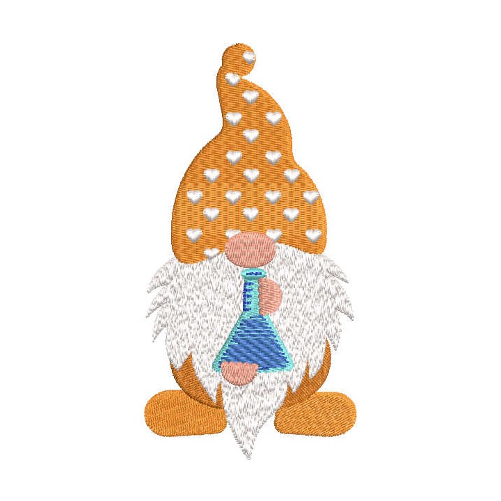 Dwarf chemist embroidery design - Embroidery Design