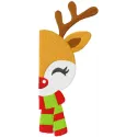 Reindeer in Scarf Embroidery Pattern | Christmas Stitching