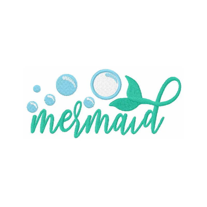 Mermaid Script Stitching Pattern for Ocean Lovers