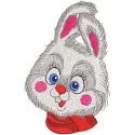Surprised Bunny with Scarf Stitching Pattern