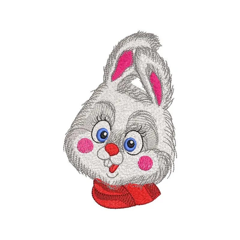 Surprised Bunny with Scarf Stitching Pattern