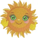 Cheerful Sun Stitching Pattern for Summer Projects