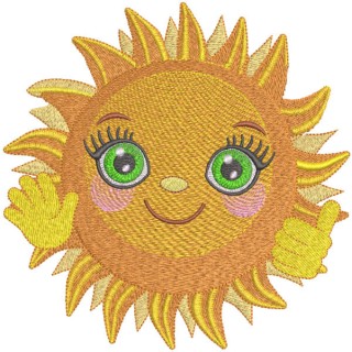 Hello Sun embroidery design - Embroidery Design