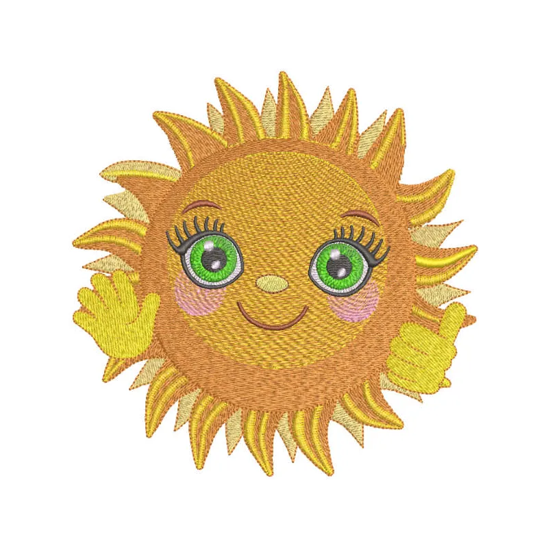 Cheerful Sun Stitching Pattern for Summer Projects