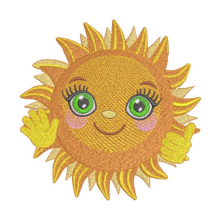 Hello Sun embroidery design - Embroidery Design
